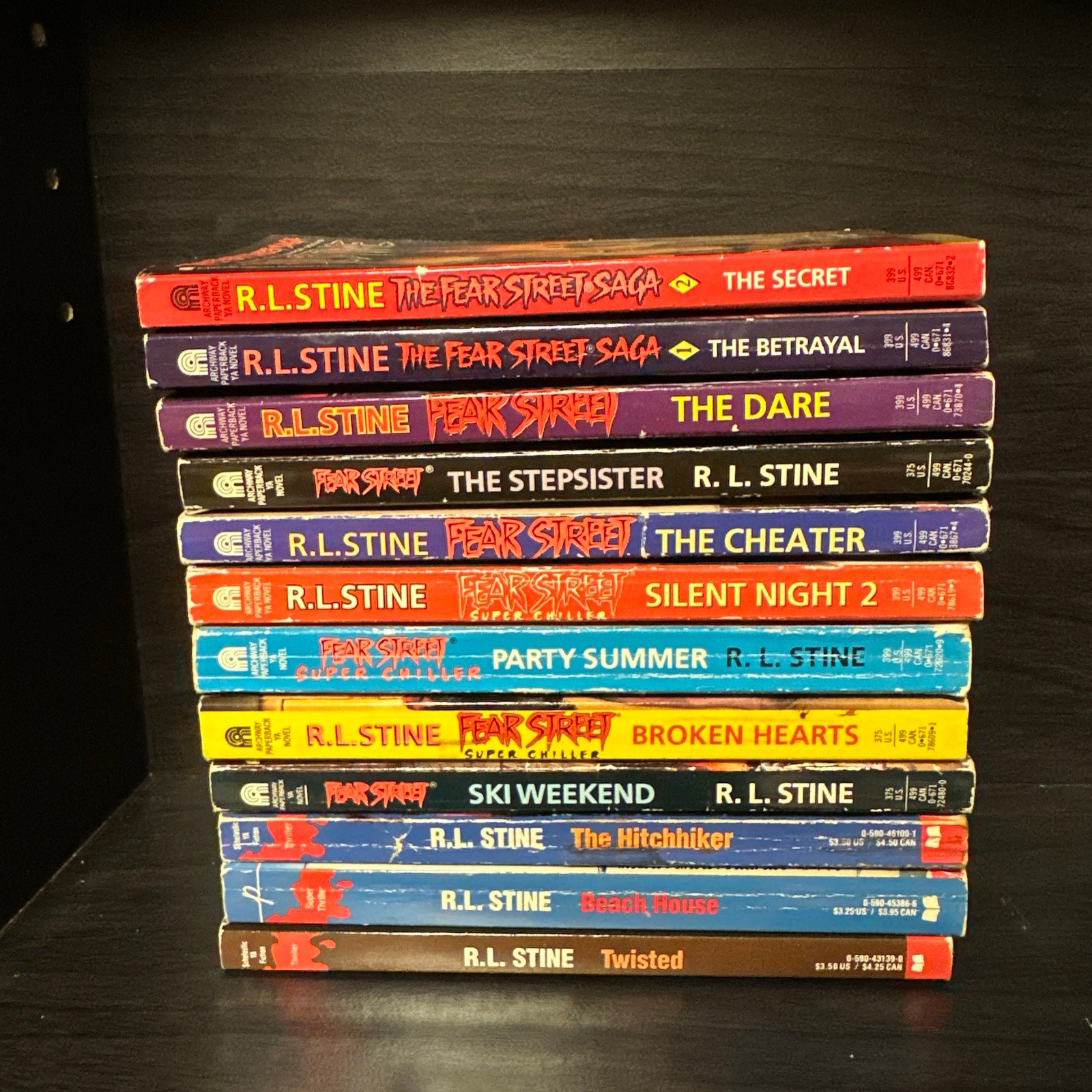 R.L Stine Fear Street book Lot