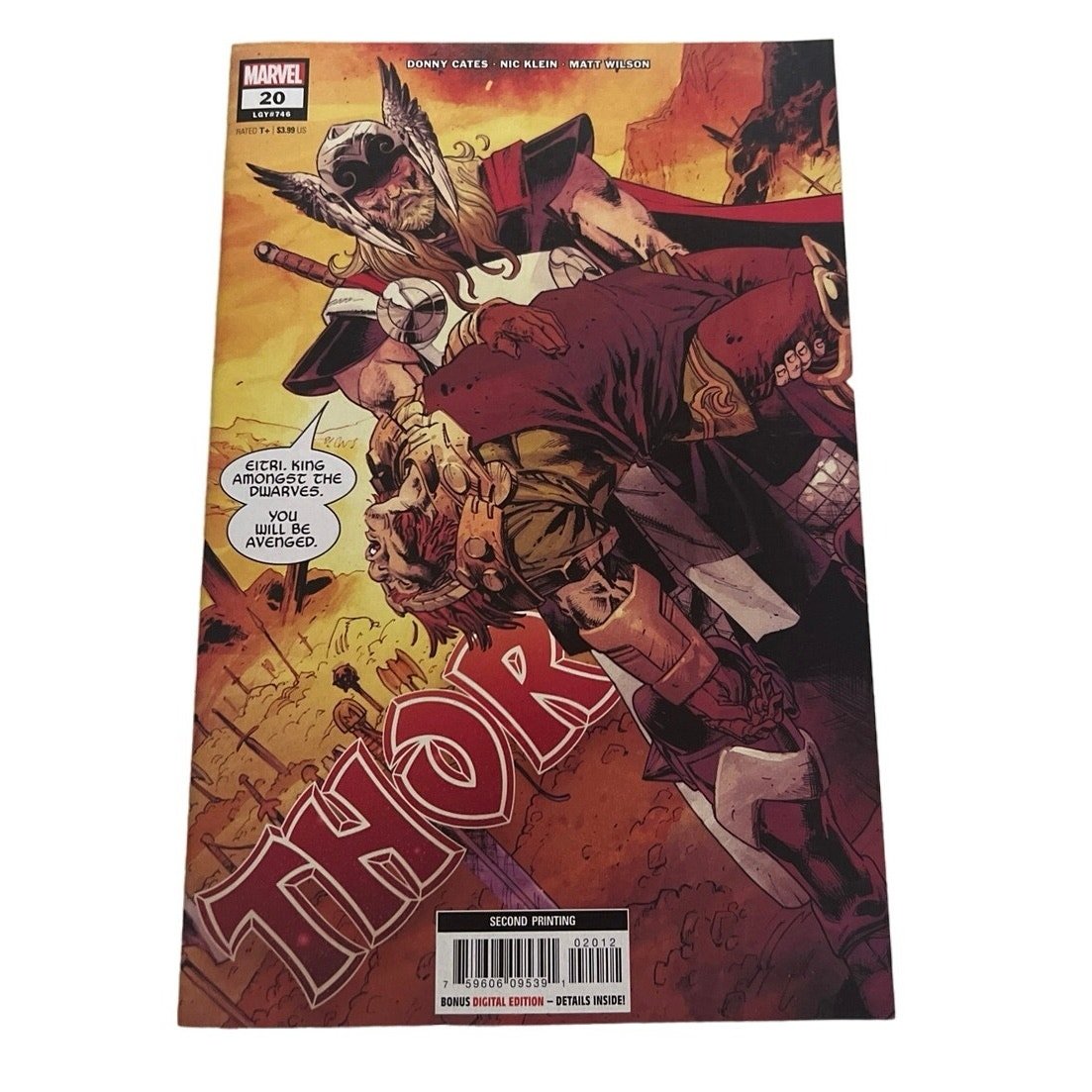 Thor #20 2nd Printing Klein Variant Cover Marvel Comics 2022 1st God of Hammers