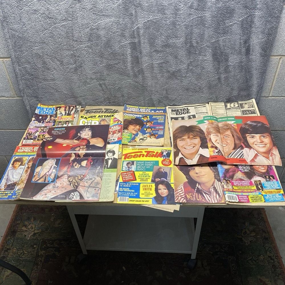 Lot of Vintage Magazines 70s 80s Teen Talk Metal Edge Tiger Beat Flip Hippy