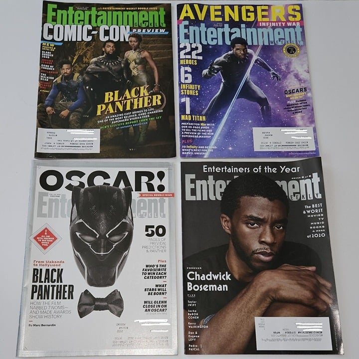 4 Marvel Black Panther Entertainment Weekly Magazine Lot Chadwick Boseman